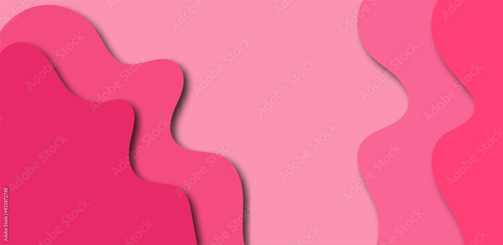 Pink abstract waves and curves cut from paper. Pink abstract waves and curves cut from paper.