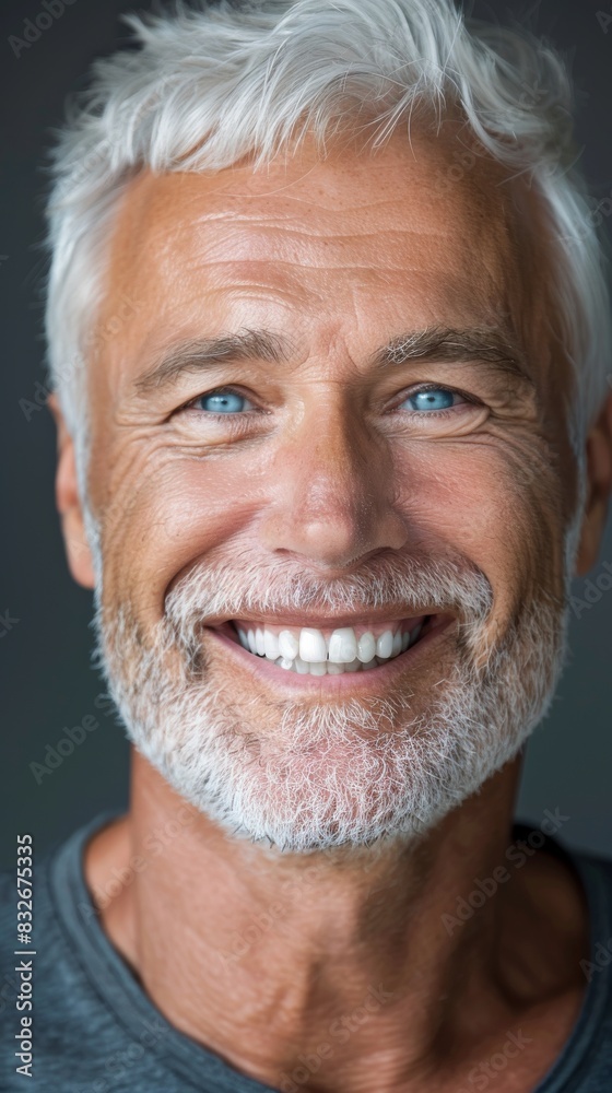 Portrait of a smiling senior man with grey hair Portrait of a smiling senior man with grey hair