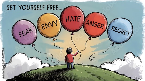 Giving away dangerous emotions: anger, envy, hate, fear, regret