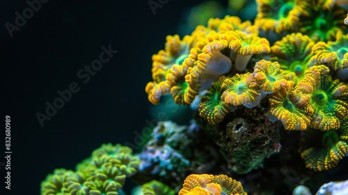 Wallpaper Mural Close-up of colorful coral reef thriving in a marine aquarium Torontodigital.ca