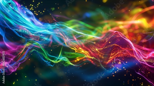 A symphony of vibrant hues dancing across the screen, depicting the unseen melodies of brainwaves in motion. © umair
