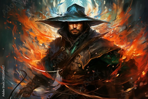 A skilled and versatile ranger, navigating the wilderness with ease and unleashing deadly arrows. - Generative AI photo