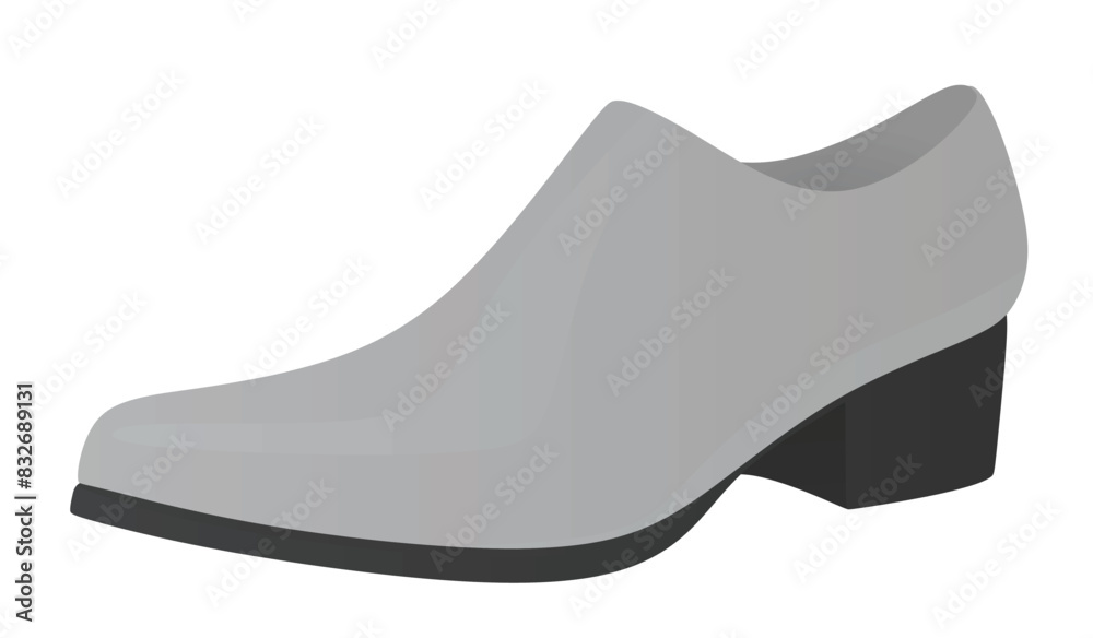 Grey elegant shoe. vector illustration Grey elegant shoe. vector illustration