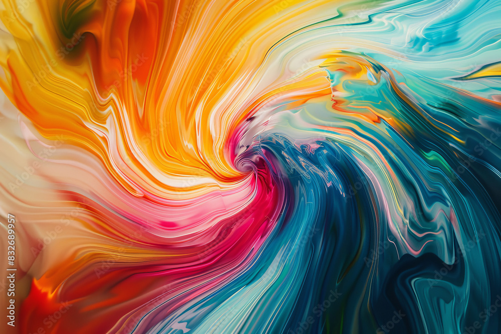 A colorful piece of fabric with a rainbow pattern A colorful piece of fabric with a rainbow pattern