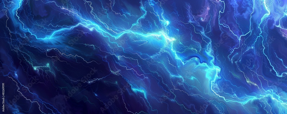 Obraz premium Ethereal electric blue marble texture