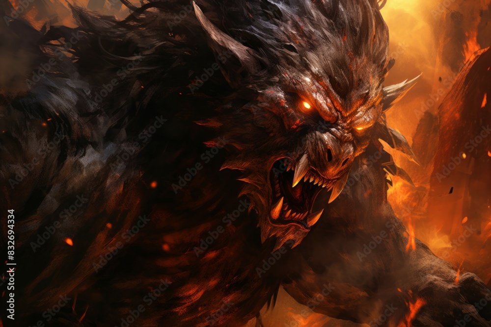 A fearsome and relentless berserker, fueled by rage and striking fear into the hearts of enemies. - Generative AI A fearsome and relentless berserker, fueled by rage and striking fear into the hearts of enemies. - Generative AI