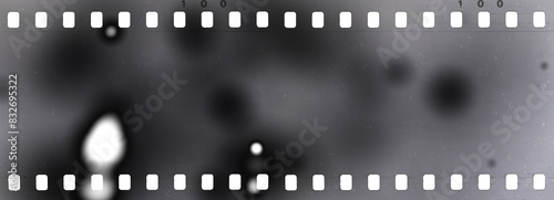 Damaged an old celluloid film strip with dust and scratches