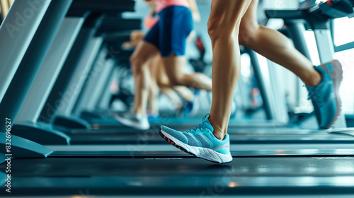 woman running on treadmill in gym