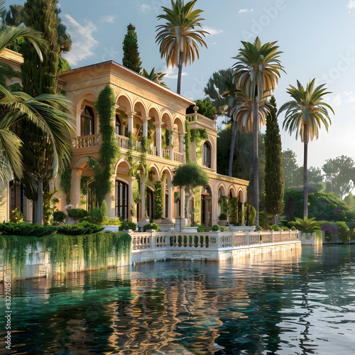 villa, luxury, interior, pool, modern, scandinavian, italian, house, orange trees