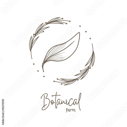 botanical logo design for graphic designer or flower store identity