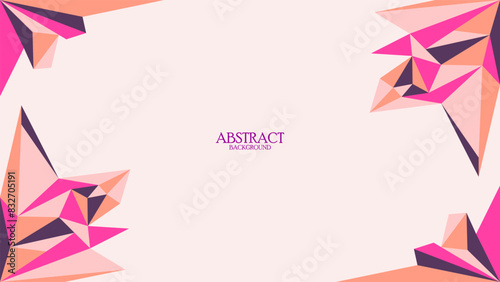 Abstract Modern low poly gradient pastel colour Background. Template background sutiable for presentation and advertisment 