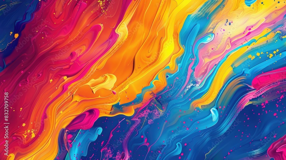 Abstract Art Vibrant and Creative Background with Colorful Patterns