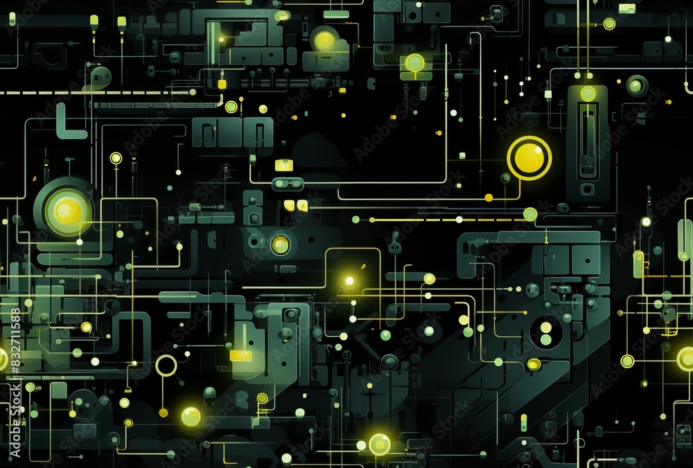 Abstract digital technology background. Futuristic concept. Seamless pattern. Abstract digital technology background. Futuristic concept. Seamless pattern.