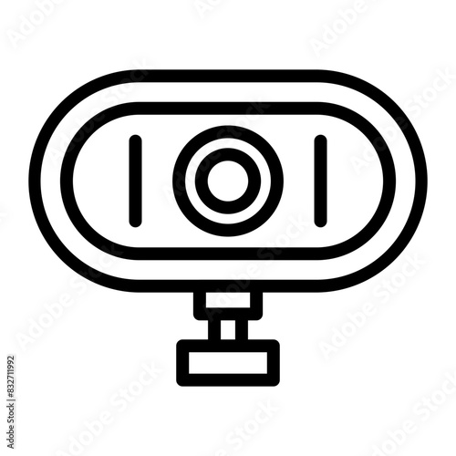 Web Cam Vector Line Icon Design