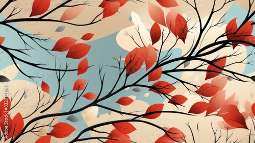 Autumn background with bran...