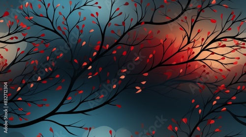Autumn background with bran...