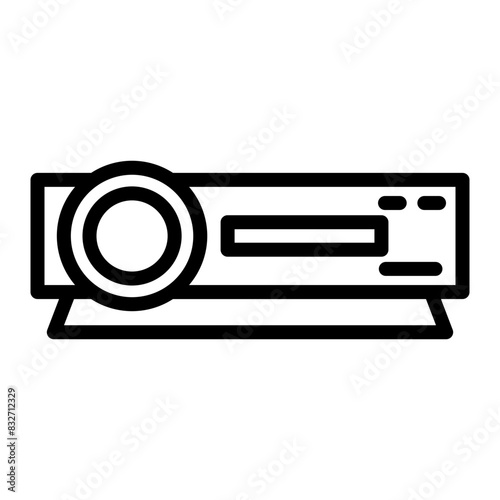 Projector Vector Line Icon Design