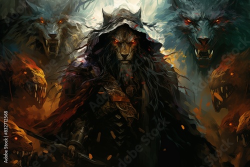 A fearsome beastmaster, commanding a pack of loyal and deadly creatures. - Generative AI © Sidewaypics