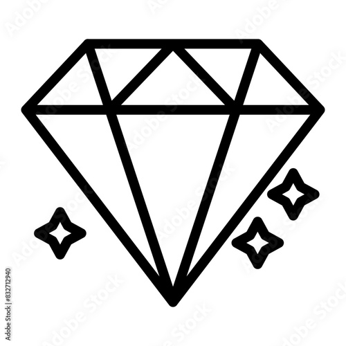 Diamond Vector Flat Icon Design