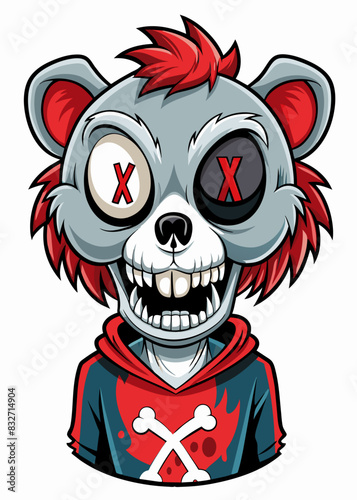 Discover a terrifying Halloween Horror Teddy Bear with a creepy patchwork design