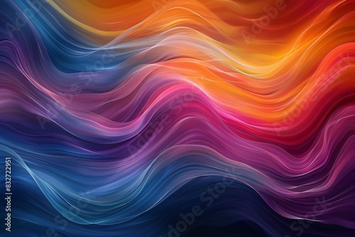 Vibrant abstract backdrop with fluid undulating hues