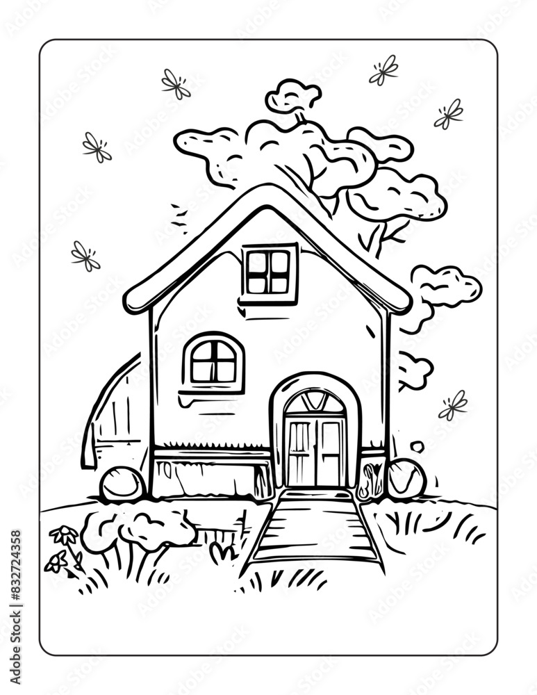 treehouses coloring book for kids 