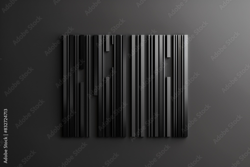 Black radiator, vertical lines on dark wall Black radiator, vertical lines on dark wall