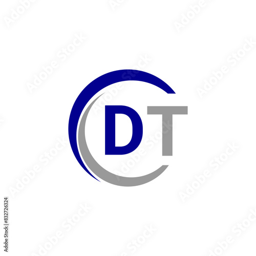 Alphabet letters Initials Monogram logo DT, INITIAL Letter DT logo design, template vector.
