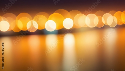 A beautiful bokeh effect with golden lights, creating a dreamy, blurred cityscape. Perfect for festive, romantic, or serene backgrounds in design projects.. AI Generation © Anastasiia
