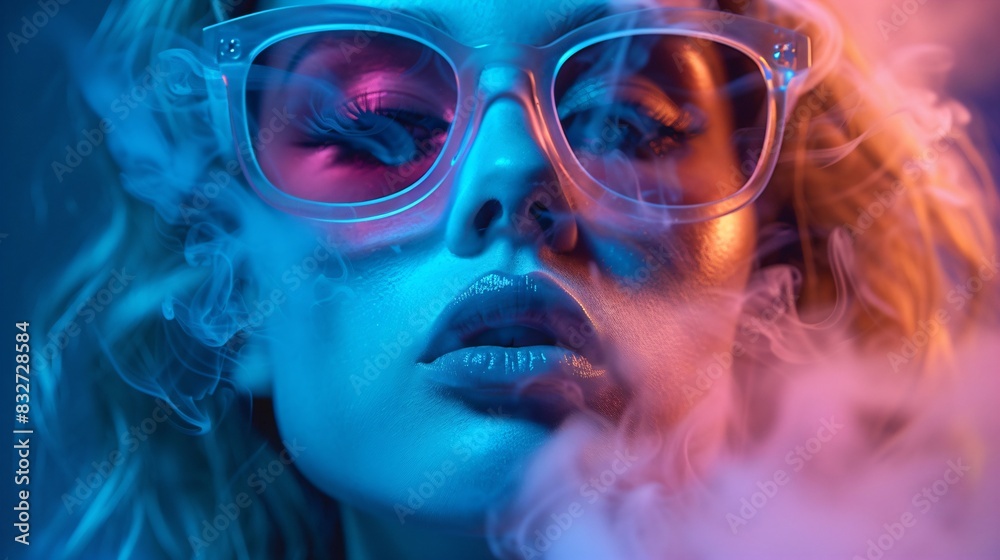 crazy surreal rave style portrait with sunglasses crazy surreal rave style portrait with sunglasses