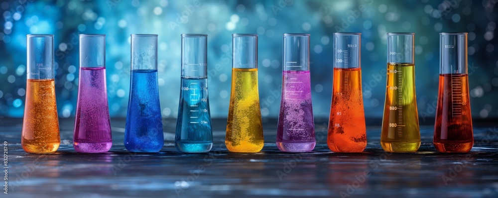 Colorful test tubes in a science lab Colorful test tubes in a science lab