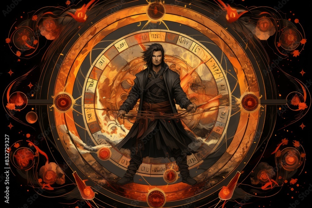 Fototapeta premium A skilled and versatile duelist, mastering multiple forms of martial combat. - Generative AI
