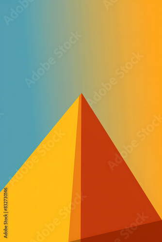 Abastact blue - organge background.  Creative orange prism. Design for prints  posters  cards.