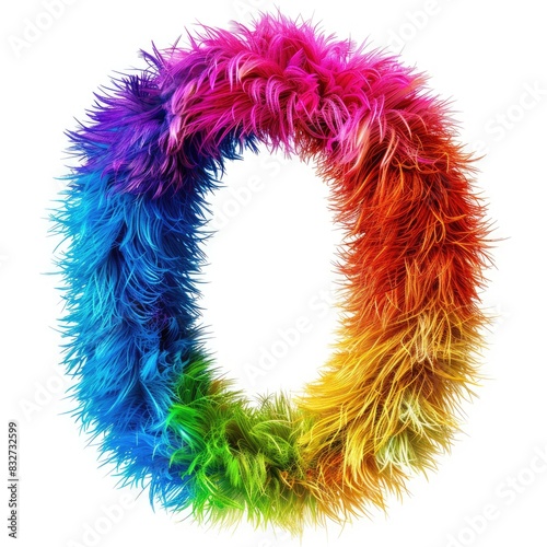 o Colorful letters  furry  hairy  fluffy. Rainbow. motives