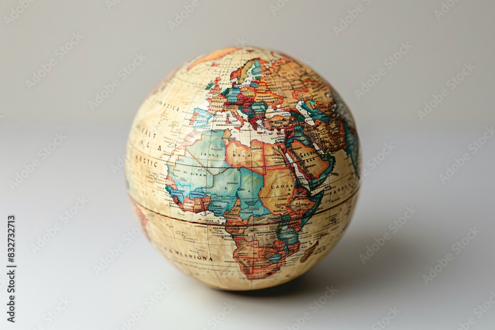 Globe map on table Globe map on table
