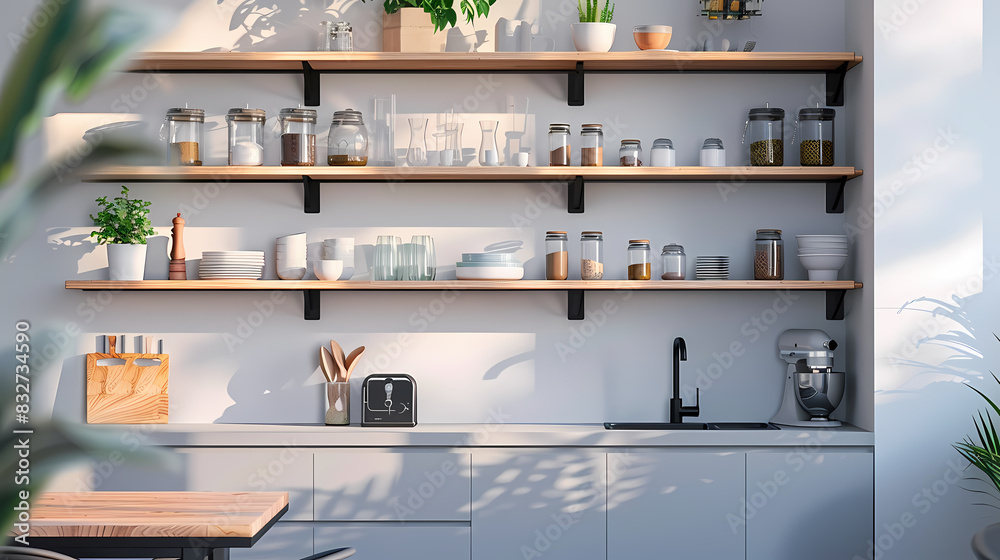 A kitchen with a white countertop and white cabinets A kitchen with a white countertop and white cabinets