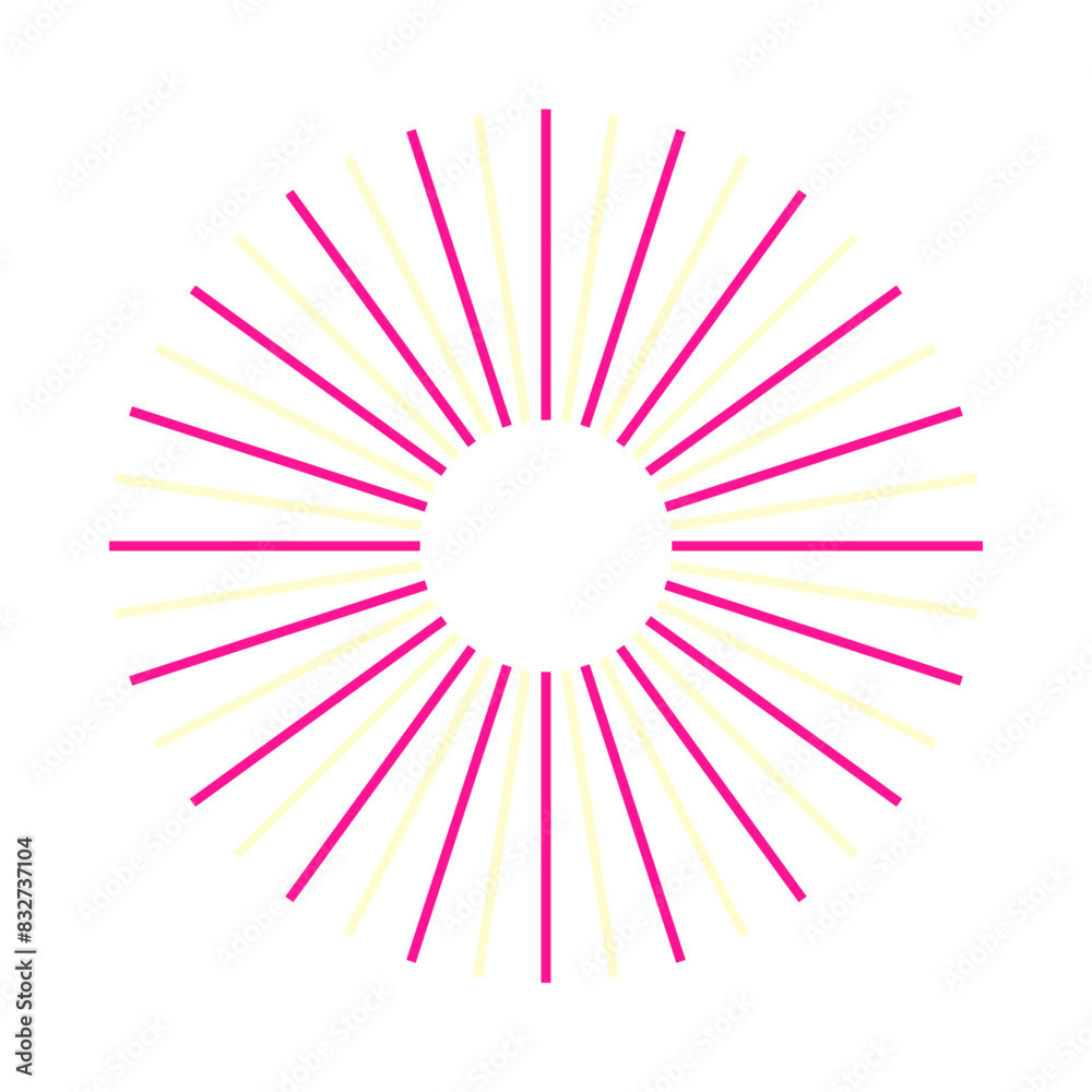 An abstract isolated retro boho sunburst shape design element. An abstract isolated retro boho sunburst shape design element.