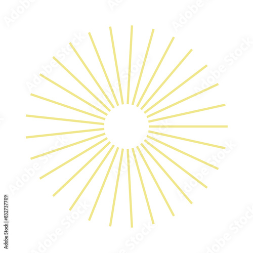  An abstract isolated retro boho sunburst shape design element.