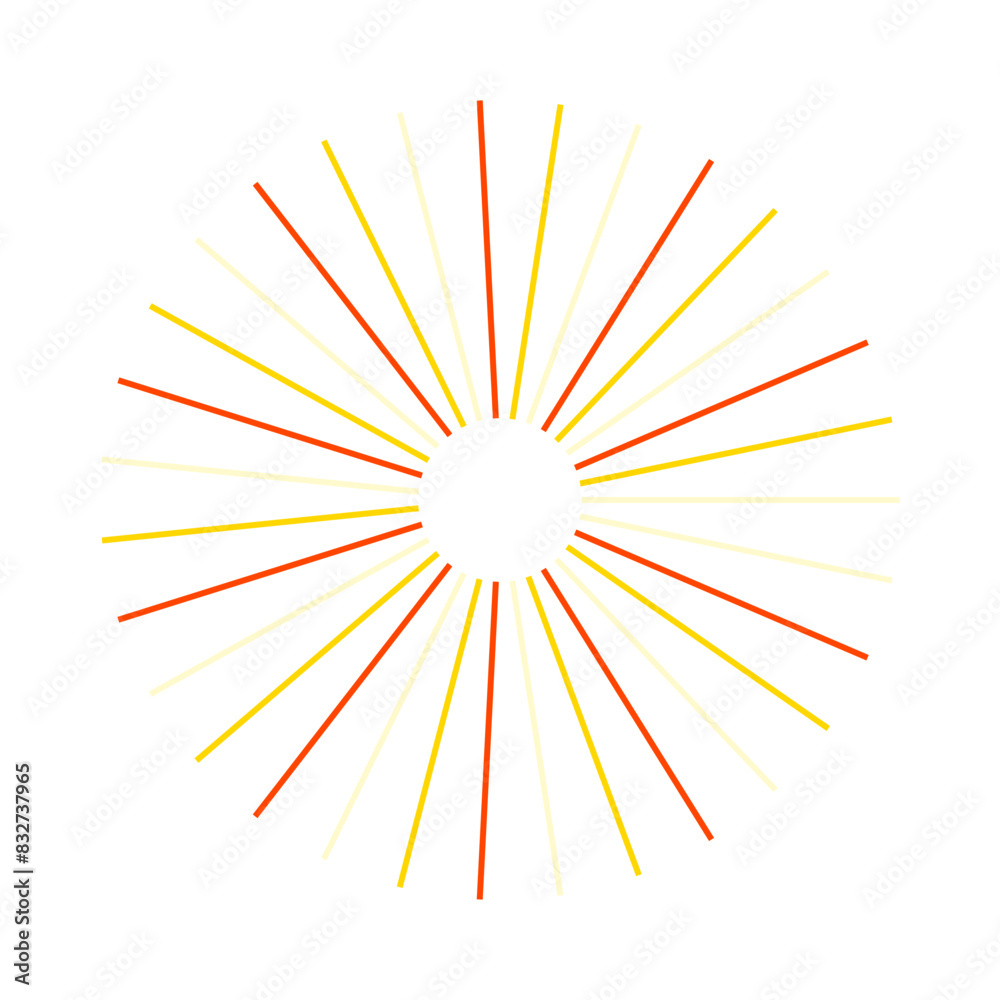 An abstract isolated retro boho sunburst shape design element. An abstract isolated retro boho sunburst shape design element.