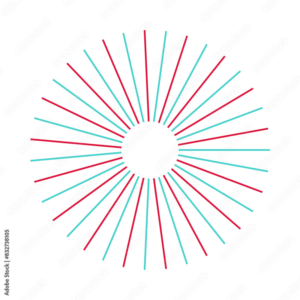 An abstract isolated retro boho sunburst shape design element. An abstract isolated retro boho sunburst shape design element.