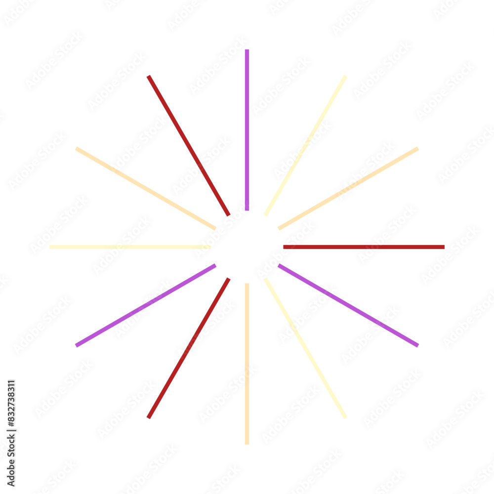 An abstract isolated retro boho sunburst shape design element. An abstract isolated retro boho sunburst shape design element.