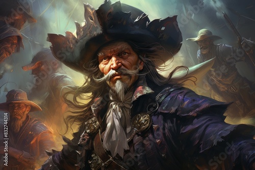 A legendary and feared pirate captain, commanding a crew of cutthroats and plundering the high seas. - Generative AI