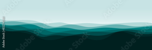 dynamic gradient wave pattern minimalist vector illustration good for web banner, ads banner, booklet, wallpaper, background template, and advertising 