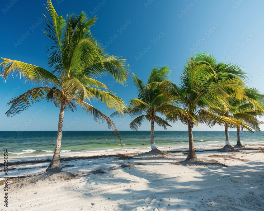Obraz premium Palm trees in summer 