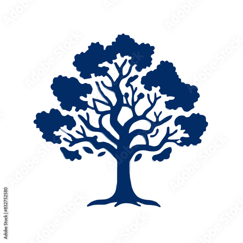 oak tree vector art illustration