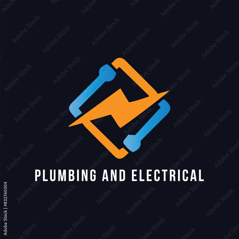plumbing and electrical fixing logo design vector plumbing and electrical fixing logo design vector