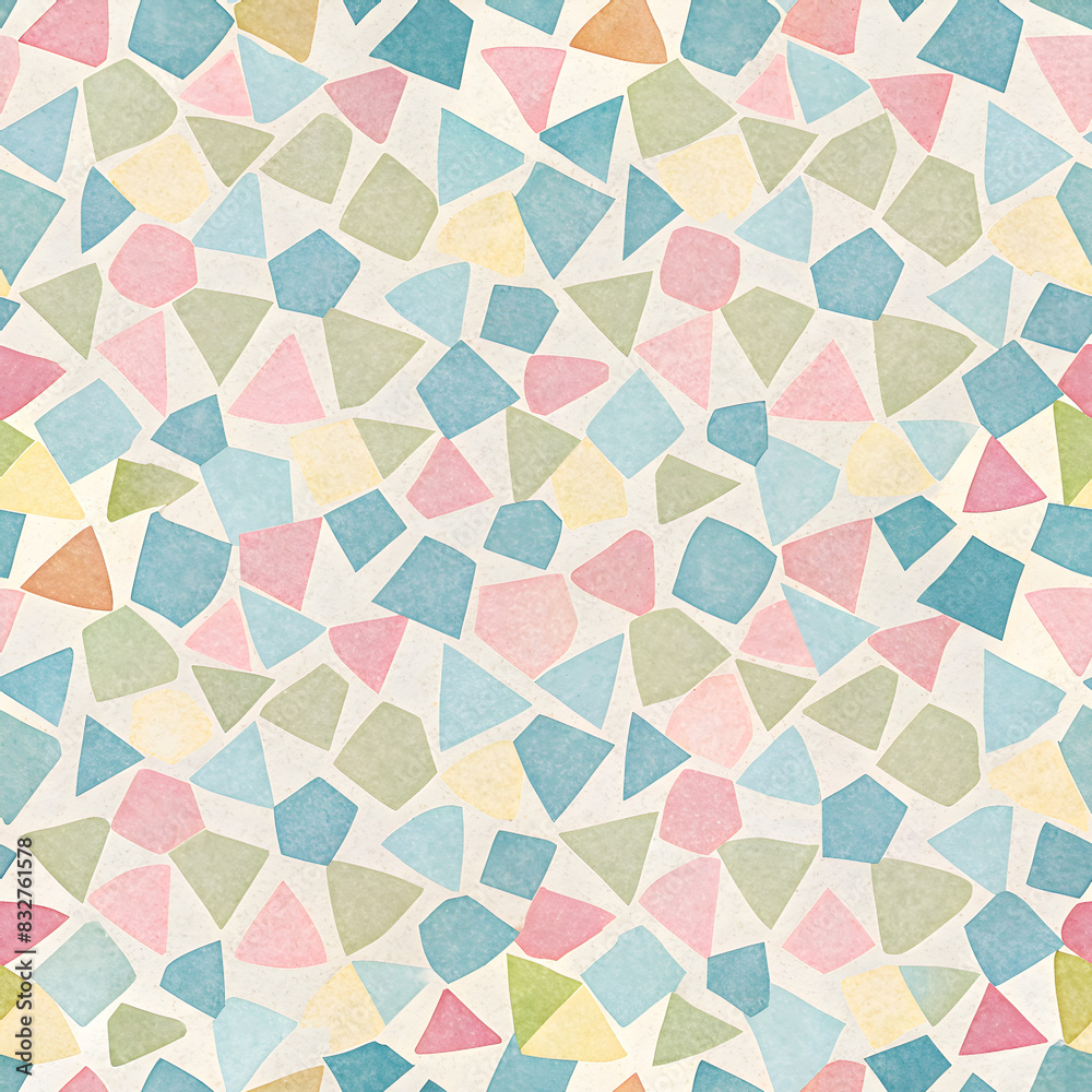 Pastel Geometric Shapes Seamless Pattern - Soft and Modern Design for Textiles, Wallpapers, and Crafts Pastel Geometric Shapes Seamless Pattern - Soft and Modern Design for Textiles, Wallpapers, and Crafts