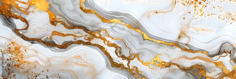 White marble texture abstract background with gold veins. Creative grunge stone texture, art wall backdrop. Design for banner, interior. Polished natural granite White marble texture abstract background with gold veins. Creative grunge stone texture, art wall backdrop. Design for banner, interior. Polished natural granite