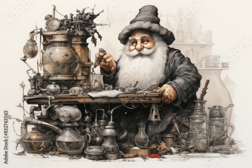 A quick-witted gnome inventor, creating ingenious gadgets and contraptions to overcome challenges. - Generative AI © Sidewaypics