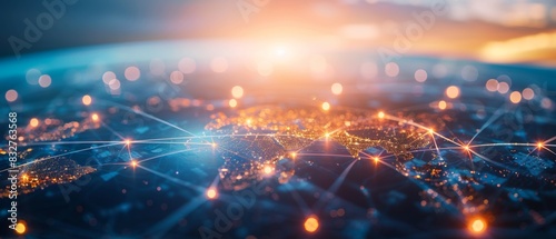 A cloud icon above a graph showing financial growth